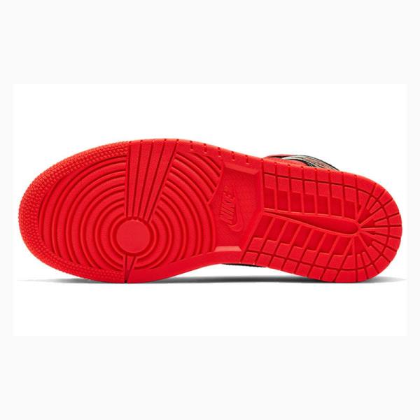 Nike Mid Bright Crimson Koripallokengät Naisten Air Jordan 1 Punainen Mustat | JD-915QA