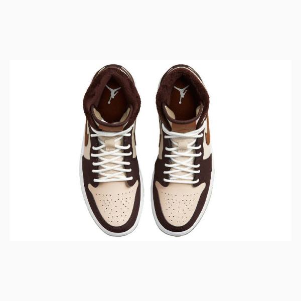 Nike Mid Brown Basalt Oatmeal Koripallokengät Naisten Air Jordan 1 Ruskea | JD-742PF