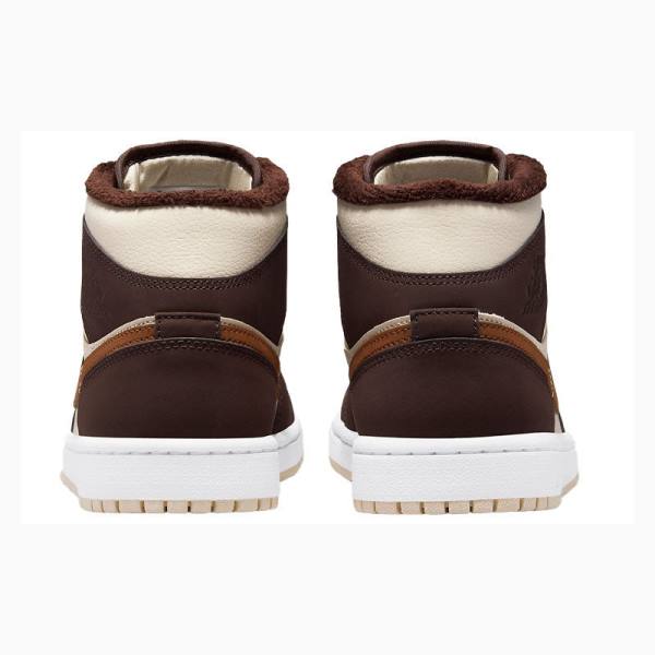 Nike Mid Brown Basalt Oatmeal Koripallokengät Naisten Air Jordan 1 Ruskea | JD-742PF