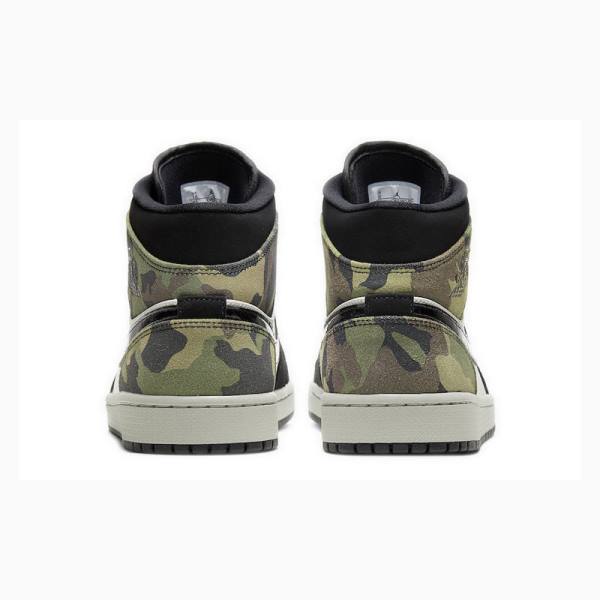 Nike Mid Camo Koripallokengät Miesten Air Jordan 1 Mustat Valkoinen Vihreä | JD-715RN