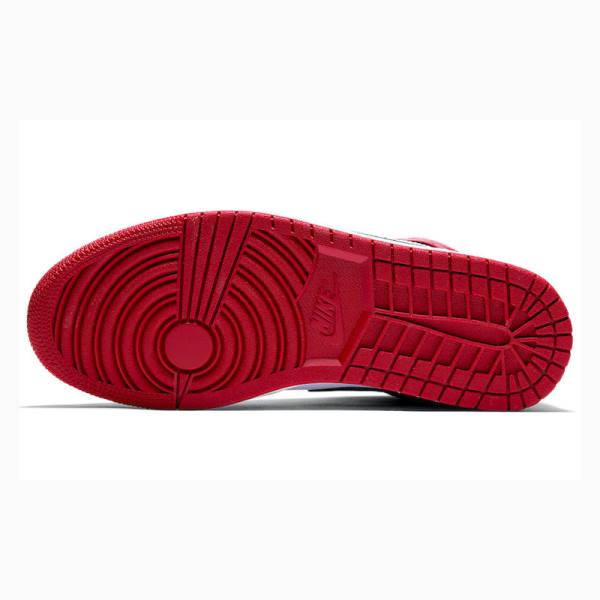 Nike Mid Chicago Koripallokengät Miesten Air Jordan 1 Valkoinen Mustat Punainen | JD-891CB