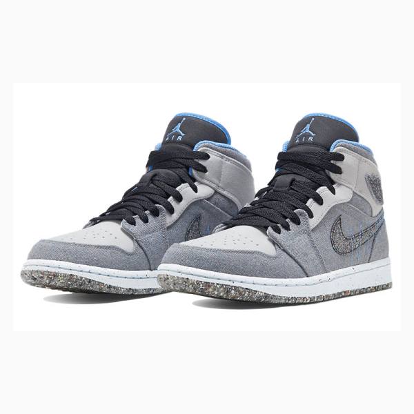 Nike Mid Crater Koripallokengät Miesten Air Jordan 1 Harmaat Mustat Sininen | JD-456FL