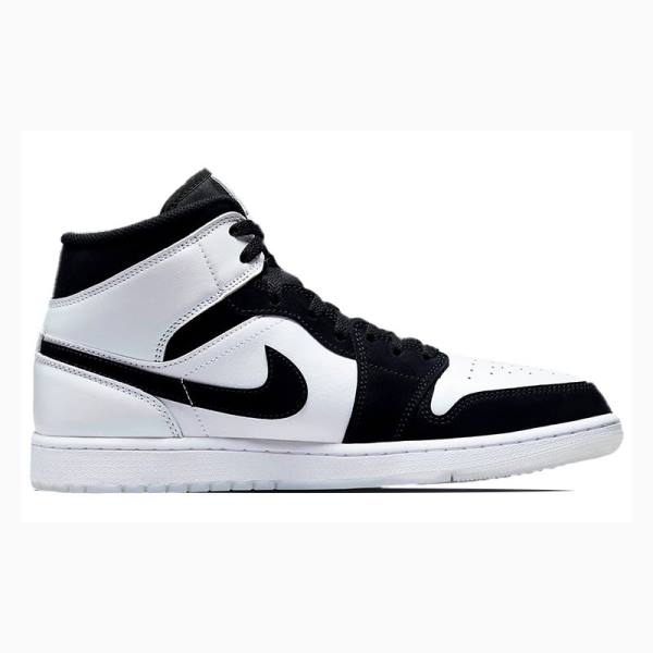 Nike Mid Diamond Shorts Koripallokengät Miesten Air Jordan 1 Valkoinen Mustat | JD-713EG