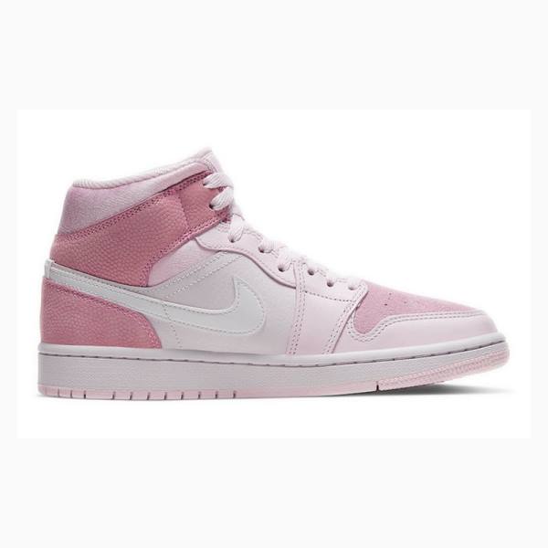 Nike Mid Digitaalinen Koripallokengät Naisten Air Jordan 1 Pinkki | JD-856XE