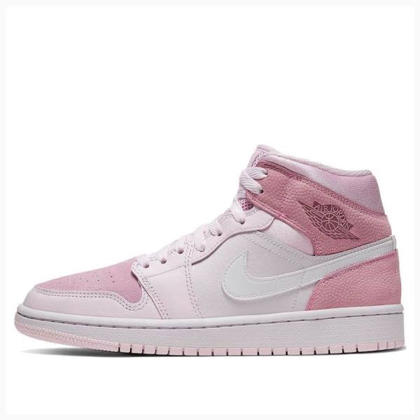 Nike Mid Digitaalinen Koripallokengät Naisten Air Jordan 1 Pinkki | JD-856XE