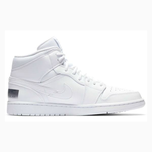 Nike Mid Euro Tour Koripallokengät Miesten Air Jordan 1 Valkoinen | JD-940KI