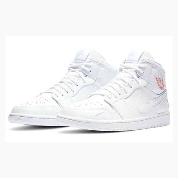 Nike Mid Euro Tour Koripallokengät Miesten Air Jordan 1 Valkoinen | JD-940KI