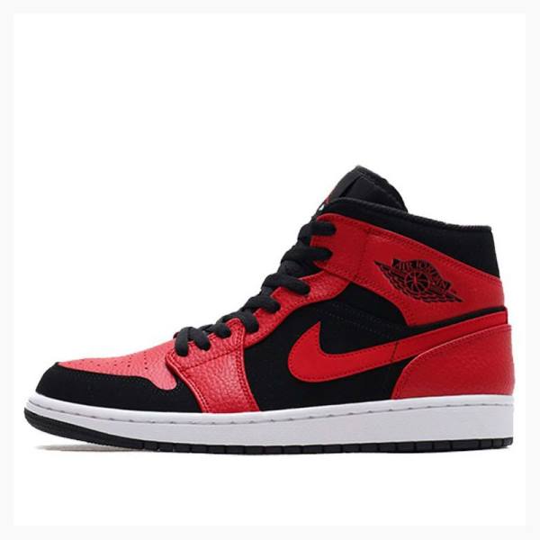 Nike Mid Gym Red Koripallokengät Miesten Air Jordan 1 Punainen Mustat | JD-905PK