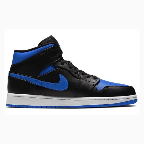 Nike Mid Hyper Royal Koripallokengät Miesten Air Jordan 1 Sininen Mustat | JD-146KJ