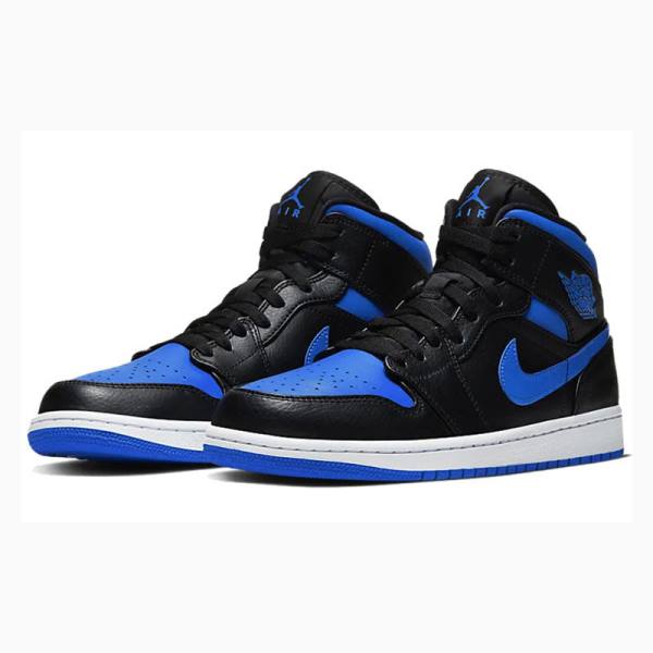 Nike Mid Hyper Royal Koripallokengät Miesten Air Jordan 1 Sininen Mustat | JD-146KJ