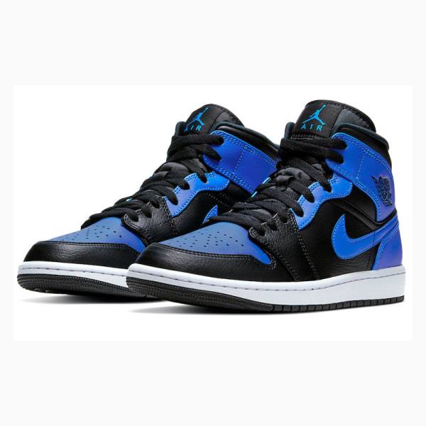 Nike Mid Hyper Royal Koripallokengät Miesten Air Jordan 1 Sininen Mustat | JD-241RV