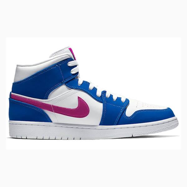 Nike Mid Hyper Royal Violet Koripallokengät Miesten Air Jordan 1 Sininen Punainen | JD-019GE