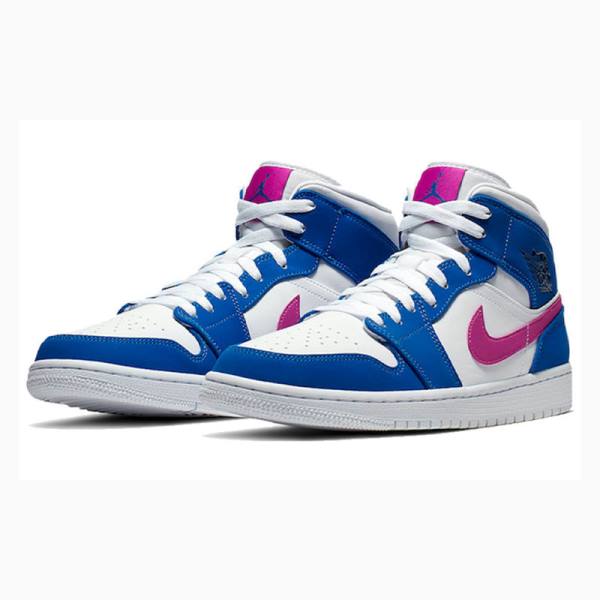 Nike Mid Hyper Royal Violet Koripallokengät Miesten Air Jordan 1 Sininen Punainen | JD-019GE