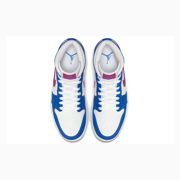 Nike Mid Hyper Royal Violet Koripallokengät Miesten Air Jordan 1 Sininen Punainen | JD-019GE