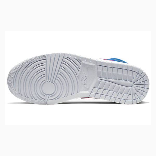 Nike Mid Hyper Royal Violet Koripallokengät Miesten Air Jordan 1 Sininen Punainen | JD-019GE