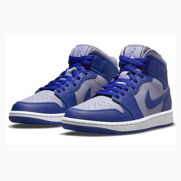 Nike Mid Iron Koripallokengät Naisten Air Jordan 1 Sininen | JD-149ZW