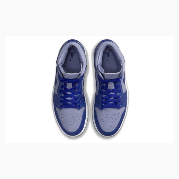 Nike Mid Iron Koripallokengät Naisten Air Jordan 1 Sininen | JD-149ZW