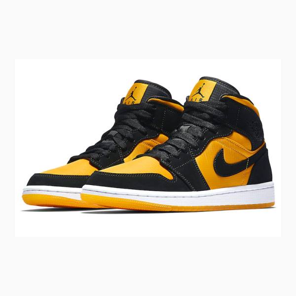 Nike Mid Koripallokengät Miesten Air Jordan 1 Kultaiset Mustat | JD-035CD