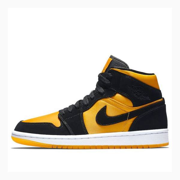 Nike Mid Koripallokengät Miesten Air Jordan 1 Kultaiset Mustat | JD-035CD