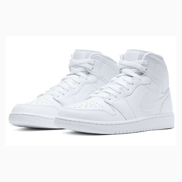 Nike Mid Koripallokengät Miesten Air Jordan 1 Valkoinen | JD-078BS