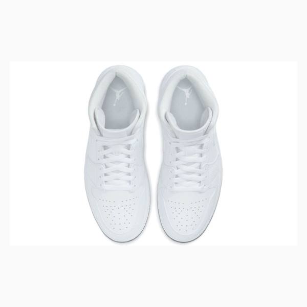 Nike Mid Koripallokengät Miesten Air Jordan 1 Valkoinen | JD-078BS