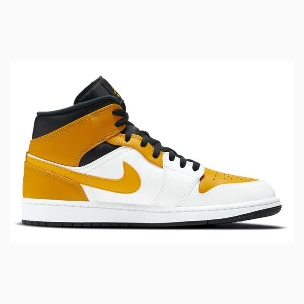 Nike Mid Koripallokengät Miesten Air Jordan 1 Kultaiset Valkoinen | JD-107TB