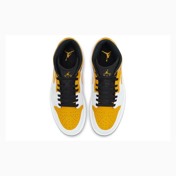 Nike Mid Koripallokengät Miesten Air Jordan 1 Kultaiset Valkoinen | JD-107TB