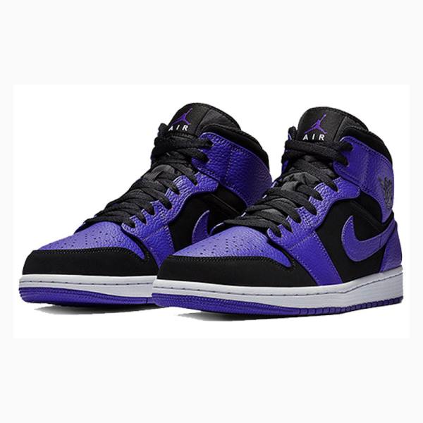 Nike Mid Koripallokengät Miesten Air Jordan 1 Mustat Violetit | JD-120LP