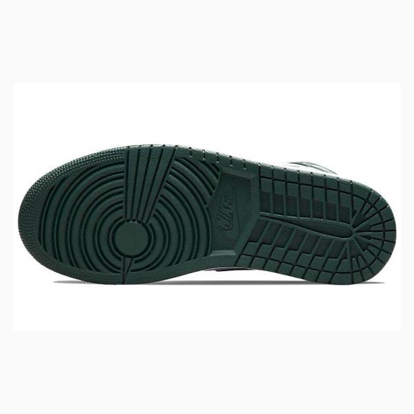 Nike Mid Koripallokengät Miesten Air Jordan 1 Valkoinen Vihreä Keltainen | JD-268QU