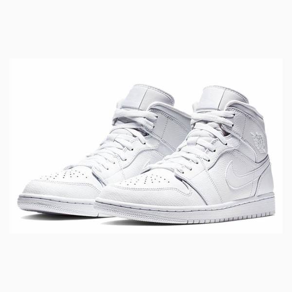 Nike Mid Koripallokengät Miesten Air Jordan 1 Valkoinen | JD-429UT