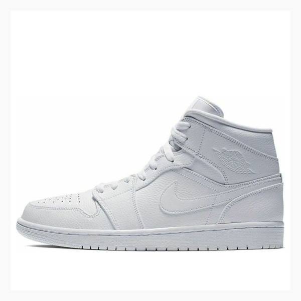 Nike Mid Koripallokengät Miesten Air Jordan 1 Valkoinen | JD-429UT