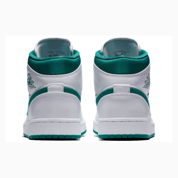 Nike Mid Koripallokengät Miesten Air Jordan 1 Vihreä Valkoinen | JD-518TK