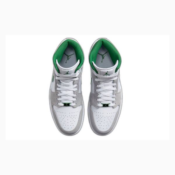 Nike Mid Koripallokengät Miesten Air Jordan 1 Valkoinen Harmaat Vihreä | JD-672JU