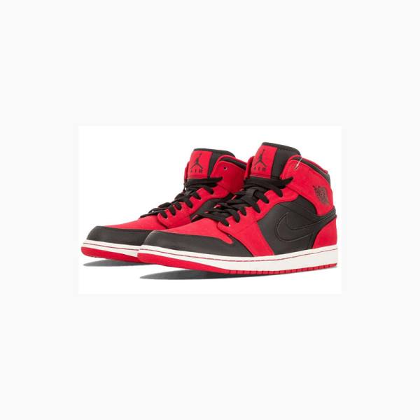 Nike Mid Koripallokengät Miesten Air Jordan 1 Punainen Mustat | JD-923NS