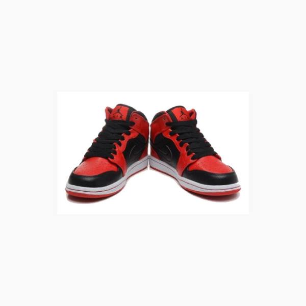 Nike Mid Koripallokengät Miesten Air Jordan 1 Punainen Mustat | JD-923NS