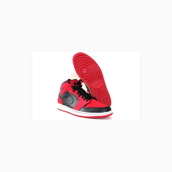 Nike Mid Koripallokengät Miesten Air Jordan 1 Punainen Mustat | JD-923NS