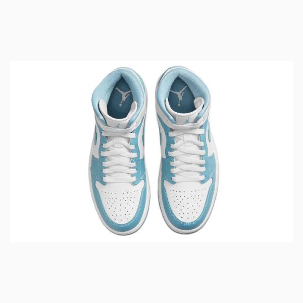 Nike Mid Koripallokengät Naisten Air Jordan 1 Valkoinen Sininen | JD-360GP