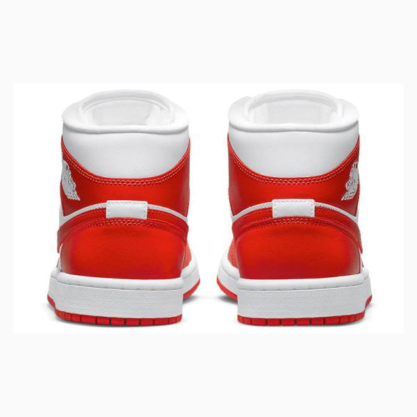 Nike Mid Koripallokengät Naisten Air Jordan 1 Punainen Valkoinen | JD-518UY