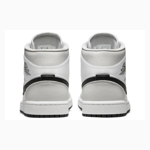 Nike Mid Koripallokengät Naisten Air Jordan 1 Valkoinen Harmaat Mustat | JD-528ZU