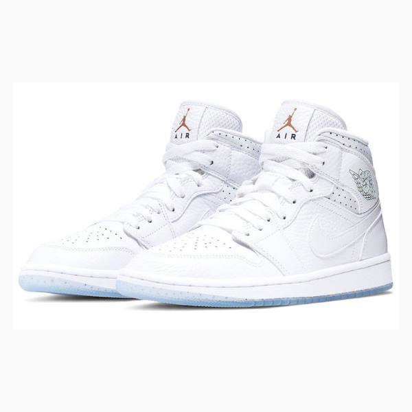 Nike Mid Koripallokengät Naisten Air Jordan 1 Valkoinen | JD-537GS