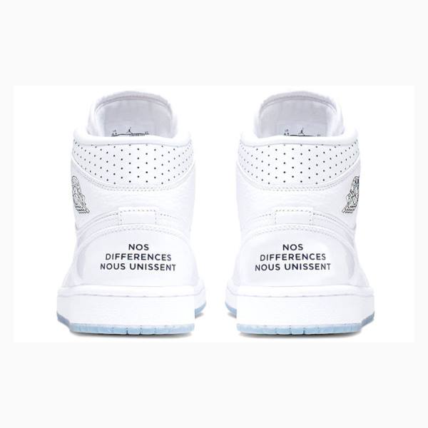 Nike Mid Koripallokengät Naisten Air Jordan 1 Valkoinen | JD-537GS