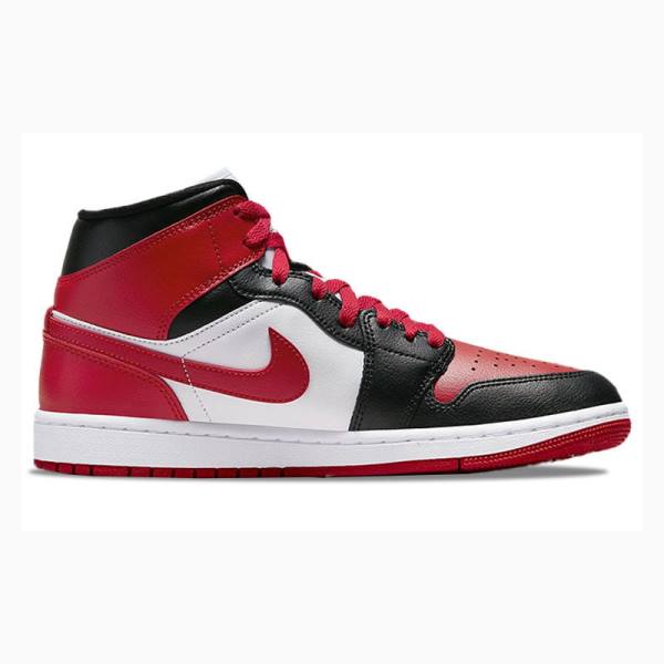 Nike Mid Koripallokengät Naisten Air Jordan 1 Mustat Punainen | JD-670FU