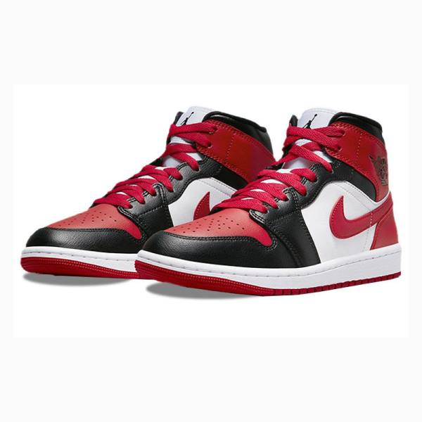 Nike Mid Koripallokengät Naisten Air Jordan 1 Mustat Punainen | JD-670FU