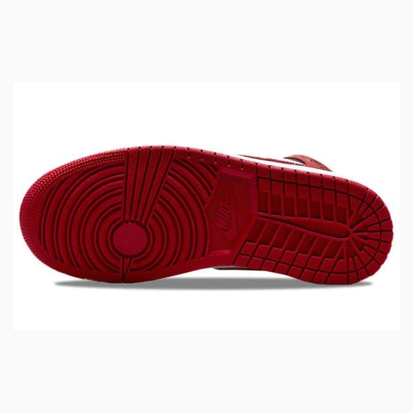 Nike Mid Koripallokengät Naisten Air Jordan 1 Mustat Punainen | JD-670FU