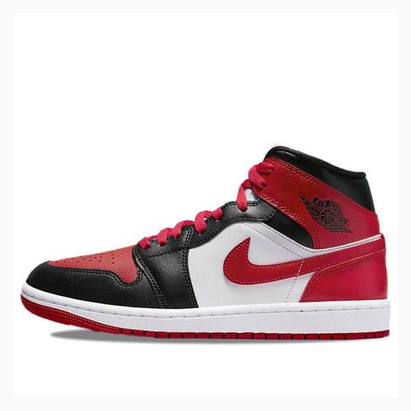 Nike Mid Koripallokengät Naisten Air Jordan 1 Mustat Punainen | JD-670FU