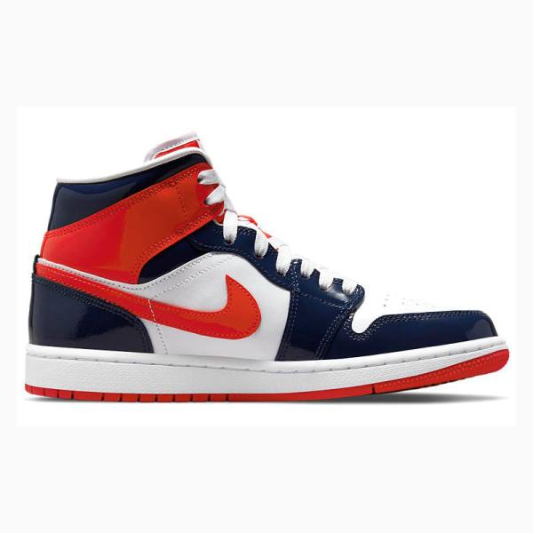Nike Mid Koripallokengät Naisten Air Jordan 1 Punainen Sininen | JD-896OU