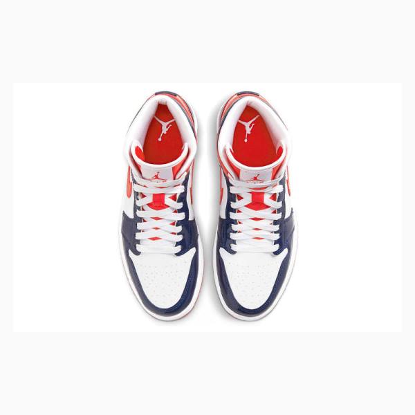 Nike Mid Koripallokengät Naisten Air Jordan 1 Punainen Sininen | JD-896OU