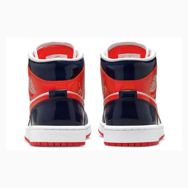 Nike Mid Koripallokengät Naisten Air Jordan 1 Punainen Sininen | JD-896OU