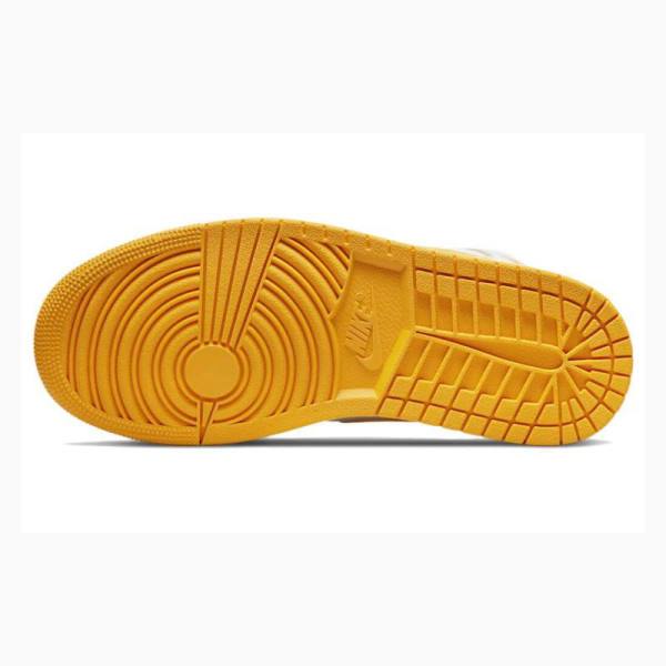 Nike Mid Koripallokengät Naisten Air Jordan 1 Valkoinen Keltainen | JD-907NF