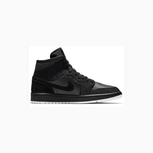Nike Mid Koripallokengät Naisten Air Jordan 1 Mustat | JD-912PO